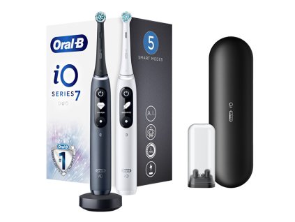 oral b elektricky zubni kartacek io7 series duo pack black onyx white extra handle 2 ks 14871865085356