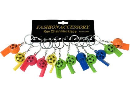 Píšťalka přívěšek na klíče dětská klíčenka 5 barev