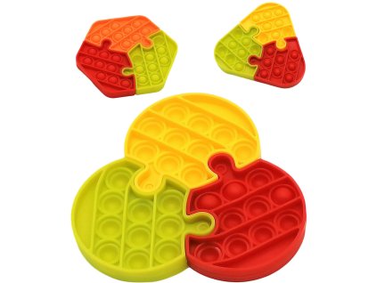 Hra Pop It puzzle antistresové 3 dílky skládačka Bubble Pops 3 druhy