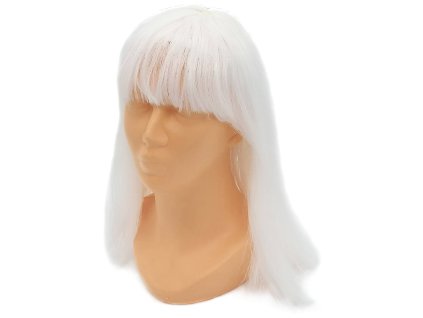 KARNEVAL Paruka dlouhé bílé vlasy *KARNEVALOVÝ DOPLNĚK*