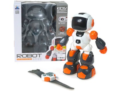 RC Robot na vysílačku chodí tančí na baterie nahrávání REC Světlo Zvuk