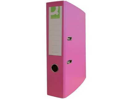 Pák.pořadač Q-C - A4, poloplast, 7,5 cm, růžový