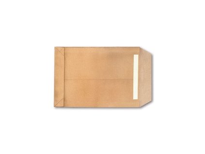 Pošt.tašky B5-kříž.dno,text.výzt.,recy,hnědé,100ks