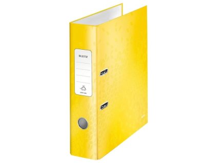Pákový pořadač Leitz WOW 180° - A4, 8 cm, žlutý