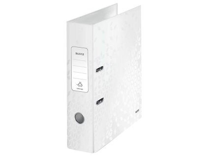 Pákový pořadač Leitz WOW 180° - A4, 8 cm, bílý