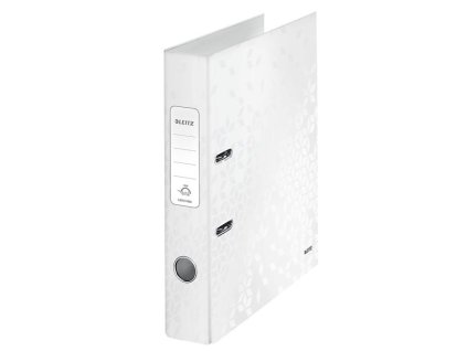 Pák.pořadač Leitz WOW 180° - A4, 5 cm, perleť.bílý