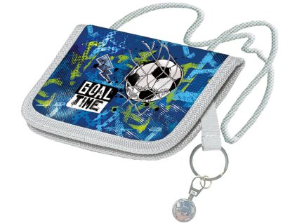 Peněženka dětská školní na krk Goal Time s potiskem fotbal s klíčenkou