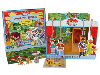 Loutkové divadlo České pohádky pro nejmenší v krabici 48x42x6cm