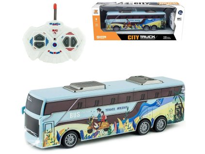 RC Autobus zájezdový na dálkové ovládání 27MHz na baterie Světlo