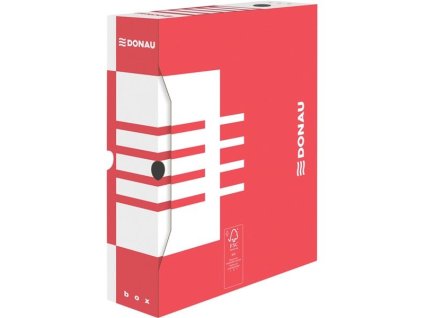 Arch. krabice Donau - A4, kart., 8 cm, červená