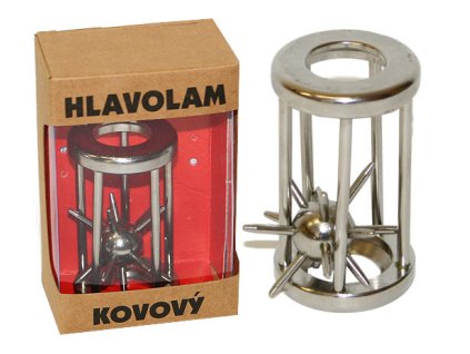 Hra hlavolam Ježek v kleci kovový v krabičce