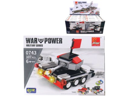 Stavebnice army vojenská technika 90-107 dílků 8 druhů