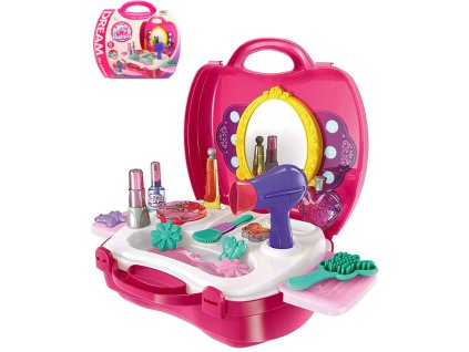 Kosmetická sada s fénem a zrcadllem 21ks v kufříku