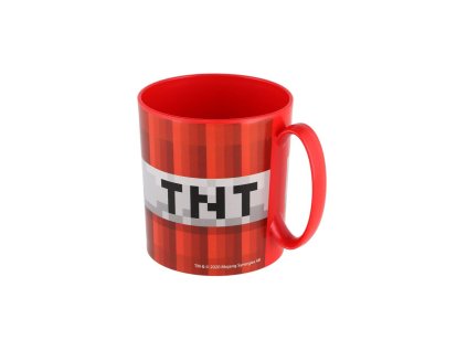 Hrnek plastový Minecraft 390 ml červený 8x9x11cm