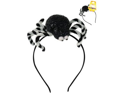 KARNEVAL Čelenka s pavoukem halloween *KARNEVALOVÝ DOPLNĚK*