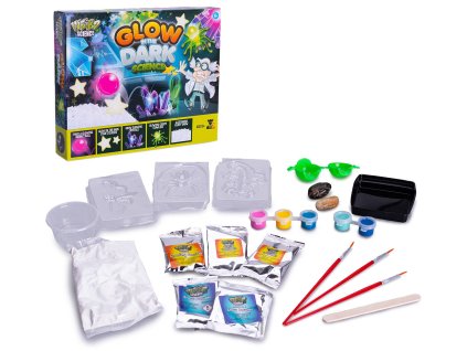 Glow in the dark sada pokusů svítí ve tmě fosforeskuje v krabici