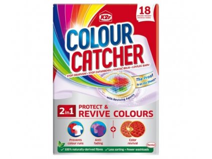 K2r Colour Catcher 2in1 Protect & Revive prací ubrousky na barevné prádlo  18 ks