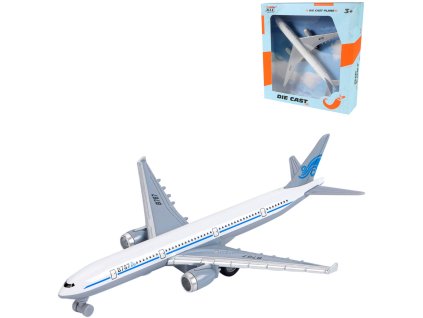 Letadlo dopravní kovové 19cm zpětný chod v krabici