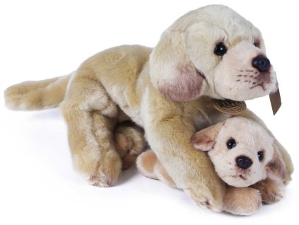 PLYŠ Set pes světlý labrador + mládě 25cm Eco-Friendly *PLYŠOVÉ HRAČKY*