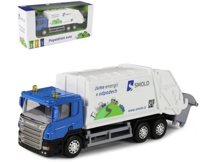 Auto popeláři zpětný chod svoz komunálního odpadu s kontejnerem kov