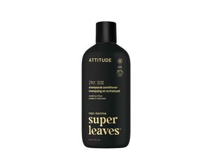 Attitude Pánský šampon a kondicionér pro objem 2v1 Super Leaves Amber & Citrus  415 ml