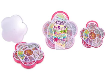 Korálky navlékecí v pěkném boxu na přenášení