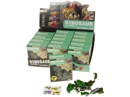 Dinosaurus šroubovací set s nástrojem k sestavení s překvapením 5 druhů