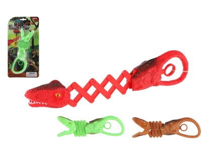 Teleskopické kleště Dinosaurus plast 21cm 3 barvy na kartě