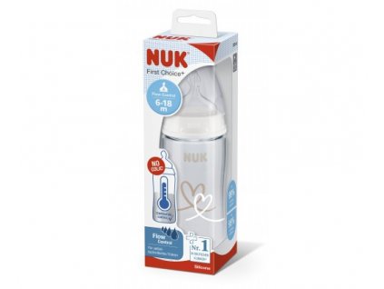 NUK First Choice+ láhev s kontrolou teploty bílá  300 ml
