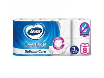 Zewa Deluxe Delicate Care toaletní papír bez parfemace 3vrstvý 8 rolí