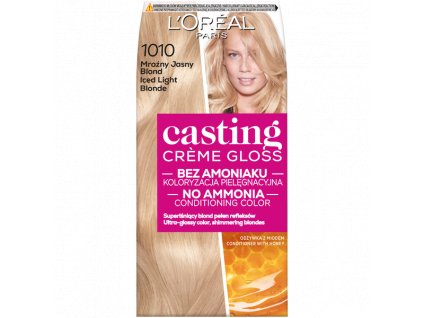 L’Oréal Paris Casting Crème Gloss barva na vlasy odstín blond světlá ledová 1010