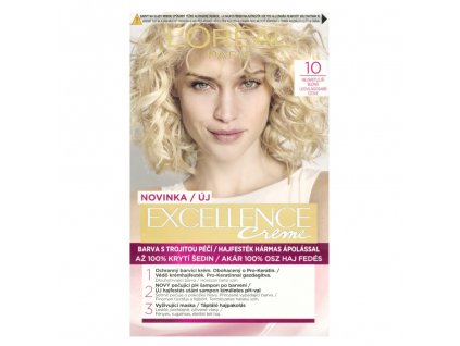 L'Oréal Paris Excellence Crème barva na vlasy odstín 10 nejsvětlejší blond