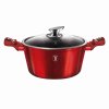 BERLINGERHAUS Kastrol s mramorovým povrchem a poklicí 30 cm Burgundy Metallic Line BH-6192