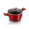 BERLINGERHAUS Kastrol s mramorovým povrchem a poklicí 24 cm Burgundy Metallic Line BH-1257