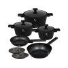 BERLINGERHAUS Sada nádobí s titanovým povrchem 10 ks Matte Black Collection BH-8197