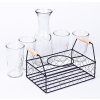 EXCELLENT HOUSEWARE Sklenice na limonádu s karafou a košíkem sada 6 ks 1l KO-CD1001110