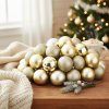 HOMESTYLING Vánoční ozdoby koule sada 26 ks šampaň KO-CAN302050