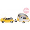 SIKU Auto Kabriolet VW New Beetle s karavanem