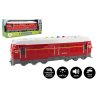 Lokomotiva/Vlak červená plast 35cm na baterie se zvukem se světlem v krabičce 41x16x12cm