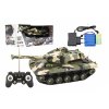 Tank RC plast 27cm 27MHz na baterie+dobíjecí pack se zvukem v krabici 37x17x19cm
