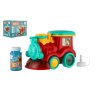 Bublifuk lokomotiva + náplň plast 18cm na baterie se zvukem se světlem v krabičce 19x14x11,5cm