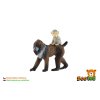 Mandril rýholící samice s mládětem zooted opice plast 6cm