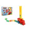 Lokomotiva/Vlak domino stavěcí plast 16cm na baterie se zvukem se světlem v krabici 33x23,5x8cm