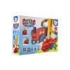 Lokomotiva/Vlak domino stavěcí plast 16cm na baterie se zvukem se světlem v krabici 33x23,5x8cm