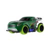 Auto RC závodní 2,4GHz plast 12cm na baterie se světlem zelené v krabici 23x17x5,5cm