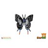 Motýl tropický Papilio/otakárek černo-šedivý zooted plast 6cm