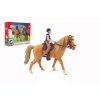 Kůň + žokej plast 15cm v krabici 20x16x5,5cm