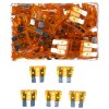 Sada nožových automobilových pojistek MECHANIC FUSE SET 5A, 100ks SIXTOL