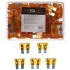 Sada nožových automobilových pojistek MECHANIC FUSE SET 5A, 100ks SIXTOL