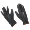 Rukavice pracovní z polyesteru polomáčené v polyuretanu GLOVE PE-PU 9, černé, velikost 9" SIXTOL